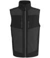 RG385 TRA907 Regatta E-Volve Unisex Two Layer Soft Shell Bodywarmer Ash / Black colour image
